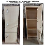CA7 - Tall cabinet 3 x doors size 1.7 x 400wide x 450deep @ R750.00 each
